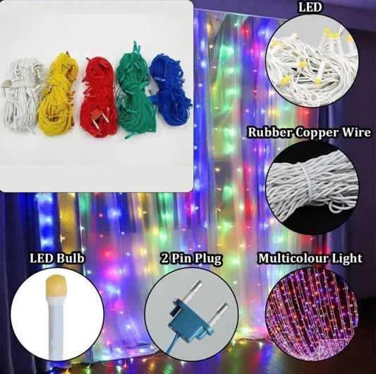 40 LEDs 11 m Multicolor Steady String Rice Lights (Pack of 5)