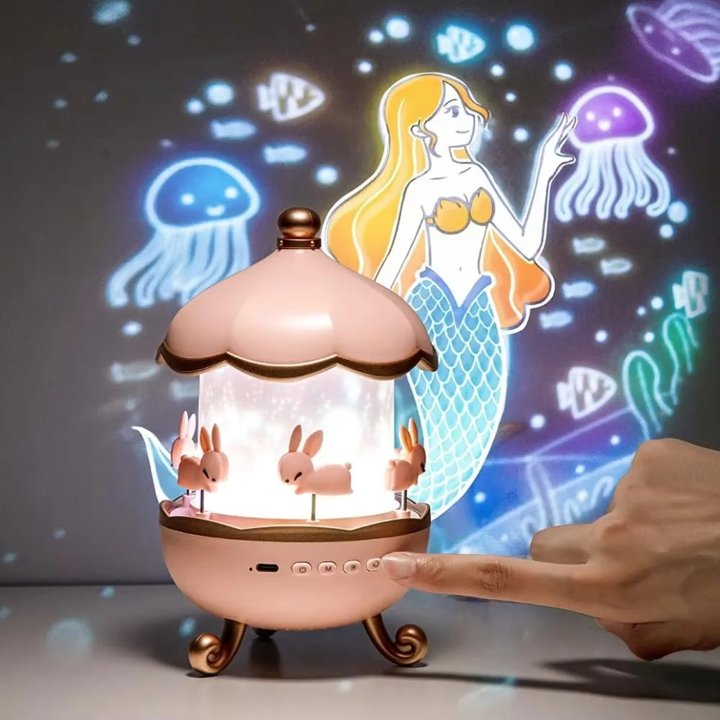 🌙 Bunny Carousel Night Light Projector