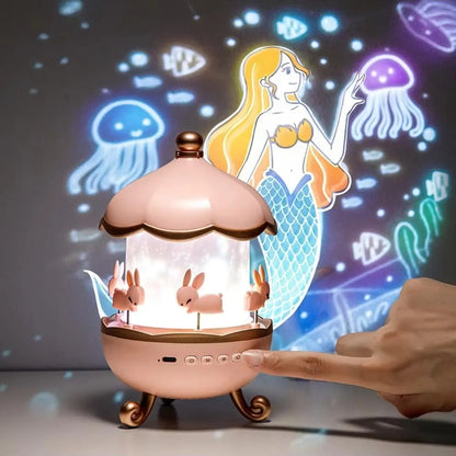 🌙 Bunny Carousel Night Light Projector