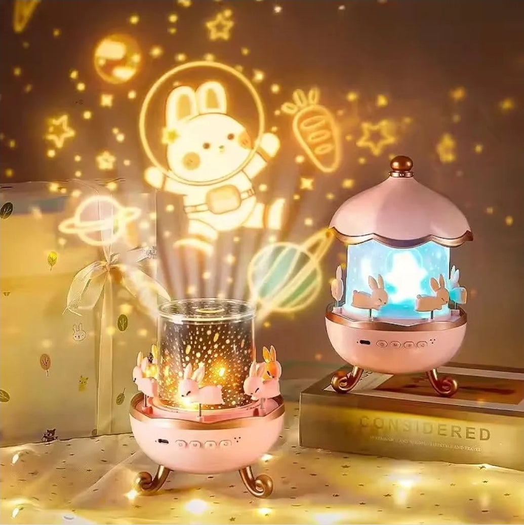 🌙 Bunny Carousel Night Light Projector