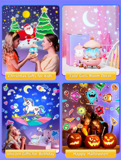 🌙 Bunny Carousel Night Light Projector