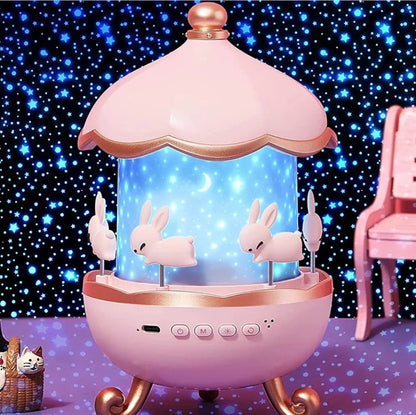 🌙 Bunny Carousel Night Light Projector