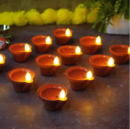 LED Water Sensor Diyas - Safe, Smokeless & Reusable Ambient Lights (Pack of 12/24/48) 👇