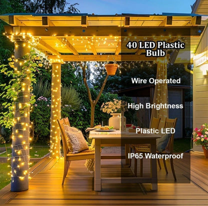 40 LEDs 11 m Multicolor Steady String Rice Lights (Pack of 5)