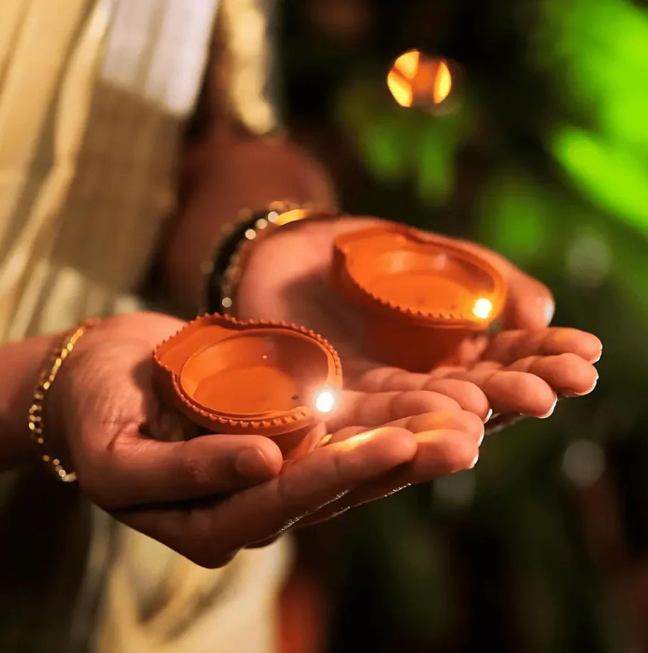 LED Water Sensor Diyas - Safe, Smokeless & Reusable Ambient Lights (Pack of 12/24/48) 👇