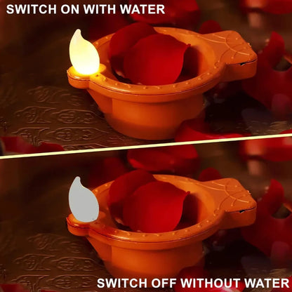 LED Water Sensor Diyas - Safe, Smokeless & Reusable Ambient Lights (Pack of 12/24/48) 👇
