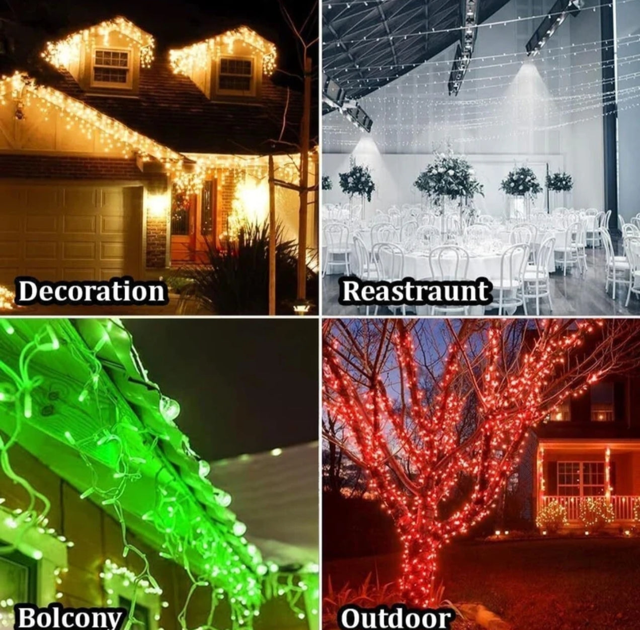 40 LEDs 11 m Multicolor Steady String Rice Lights (Pack of 5)